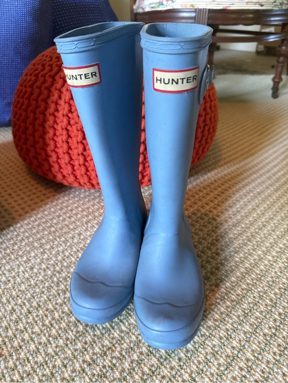Hunter Tall Rain snow Boots Kids in Powder Blue 2